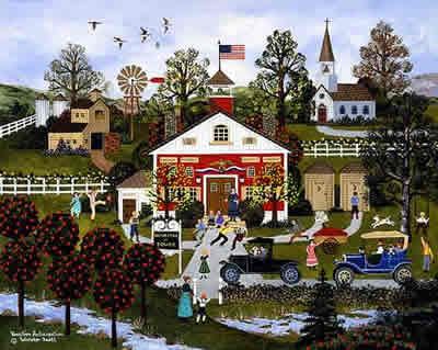 Jane Wooster Scott Hand Signed and Numbered Limited Edition Lithograph:"Vacation Anticipation"