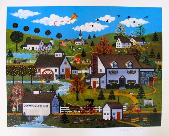 Jane Wooster Scott Hand Signed Limited Edition Lithograph:"Doc's Day Off"