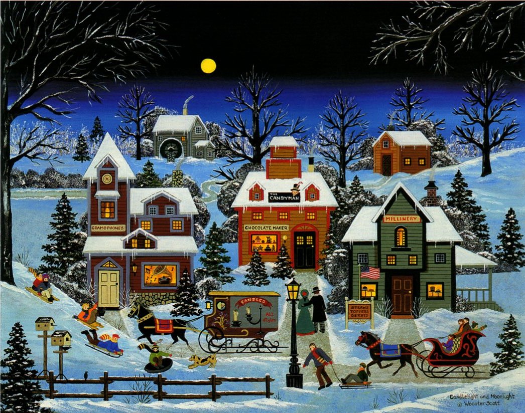 Jane Wooster Scott Handsigned and Numbered Limited Edition:"Candlelight and Moonlight"