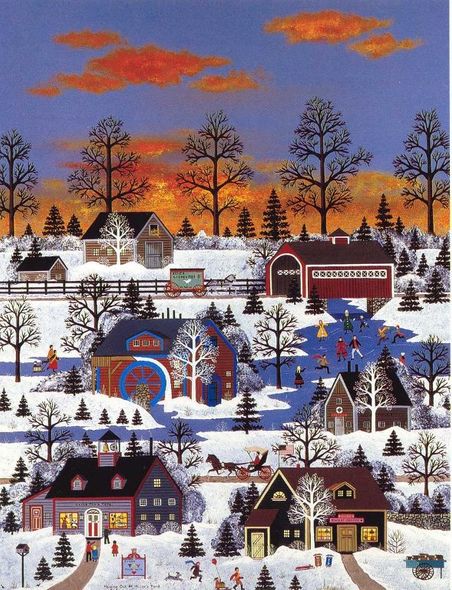 Jane Wooster Scott Artist Proof Limited Edition Serigraph on Paper:"HANGING OUT AT MILLER'S POND"