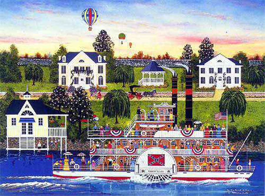Jane Wooster Scott Handsigned and Numbered Limited Edition Serigraph on Paper:"IN THE HEART OF DIXIE - REMARQUE"