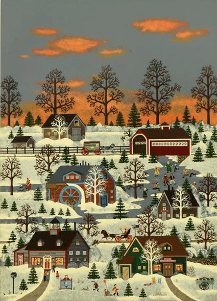 Jane Wooster Scott Limited Edition Artist Proof Serigraph on Paper: "Hanging Out At Miller's Pond"