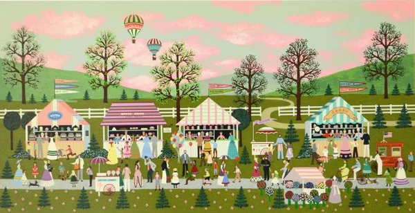 Jane Wooster Scott Limited Edition Artist Proof Serigraph on Paper: "Ice Cream Special"