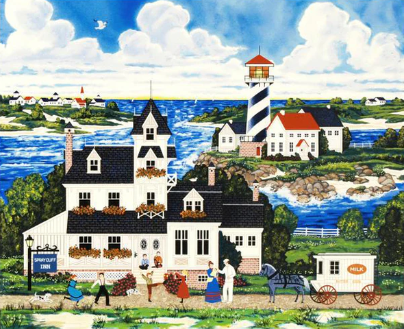 Jane Wooster Scott Limited Edition Artist Proof Serigraph on Paper: "The Milkman's Route"