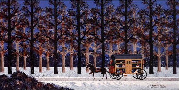 Jane Wooster Scott Limited Edition Lithograph on Paper: "A Lonely Trek"