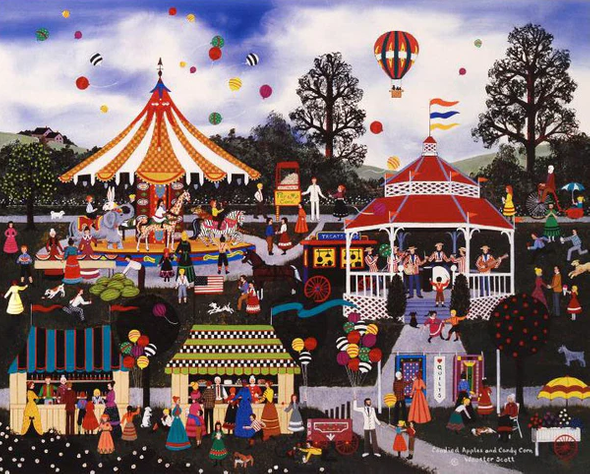 Jane Wooster Scott Limited Edition Lithograph on Paper: "Candied Apples and Candied Corn"