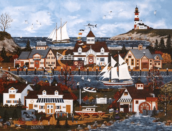 Jane Wooster Scott Limited Edition Lithograph on Paper: "Lure of the Sea"