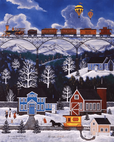 Jane Wooster Scott Limited Edition Lithograph on Paper: "Spanning Grand Gorge"