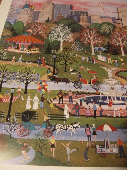 Jane Wooster Scott Limited Edition Print: "Springtime in Central Park"