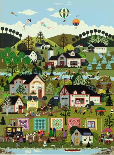 Jane Wooster Scott Limited Edition Serigraph on Paper: "Yankee Enterprise"