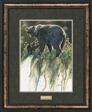 Janene Grende Framed Open Edition: "Abundance-Black Bears"