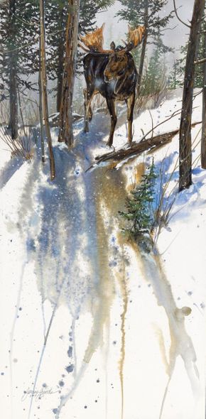 Janene Grende Artist Proof Lmited Edition Print:"Steppin' Out-Moose" 