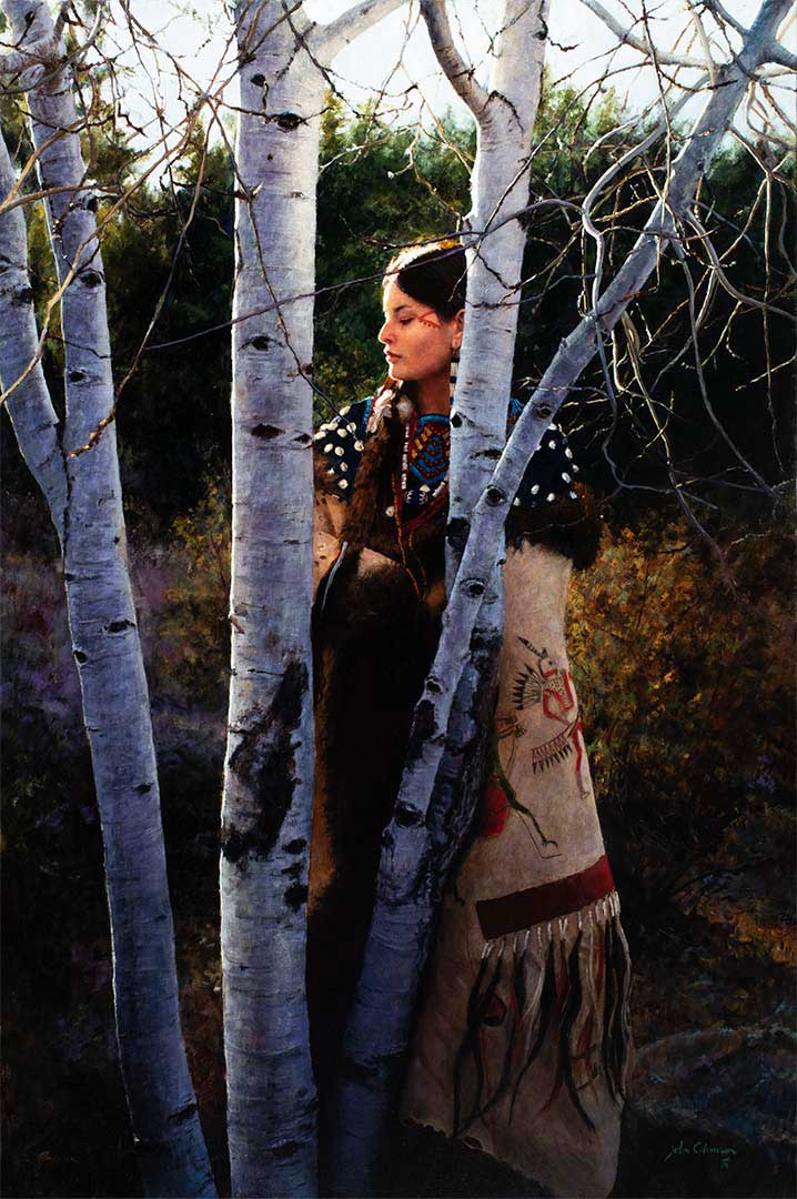 John Coleman Hand Signed and Numbered Limited Edition Canvas Giclee:"Communion With the Tall People"