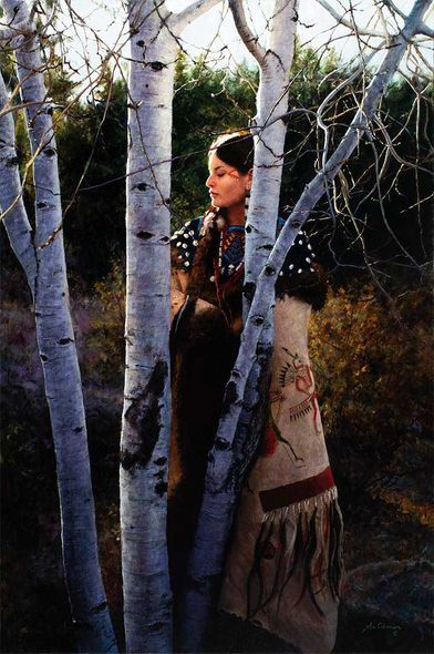 John Coleman Hand Signed and Numbered Limited Edition Canvas Giclee:"Communion With the Tall People"