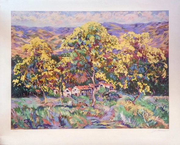 Jaqueline KaminArtist Signed Limited Edition Serigraph: "LAGUNA CANYON ROAD"