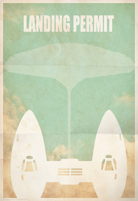 Jason Christman Limited Edition Star Wars Giclee on Paper:"Landing Permit"