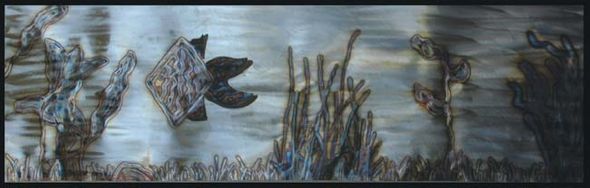 Jason Mernick Torch Painter Original Metal Art :"FILLET OF SOUL (Stainless Steel)"