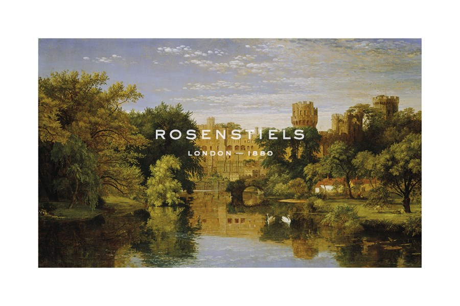 Jasper Francis Cropsey Hand Numbered Limited Edition Print on Paper :"Warwick Castle, England, 1857"