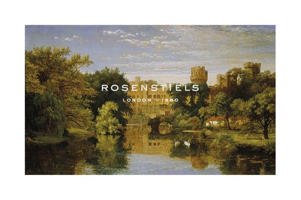 Jasper Francis Cropsey Hand Numbered Limited Edition Print on Paper :"Warwick Castle, England, 1857"