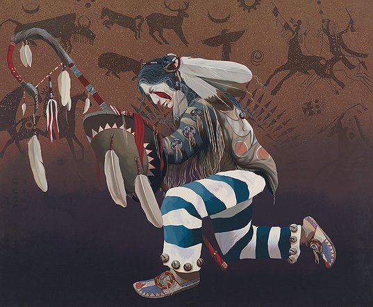 Jd Challenger Signed and Numbered Limited Edition Canvas Giclee:"Dance of life, Dance of Death"