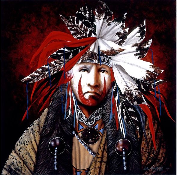 Jd Challenger Hand Signed and Numbered Limited Edition Canvas Giclee:"Sun Watcher"
