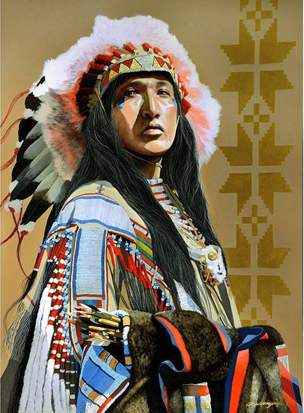 Jd Challenger Signed and Numbered Limited Edition Canvas Giclee:"Chiefs Society"