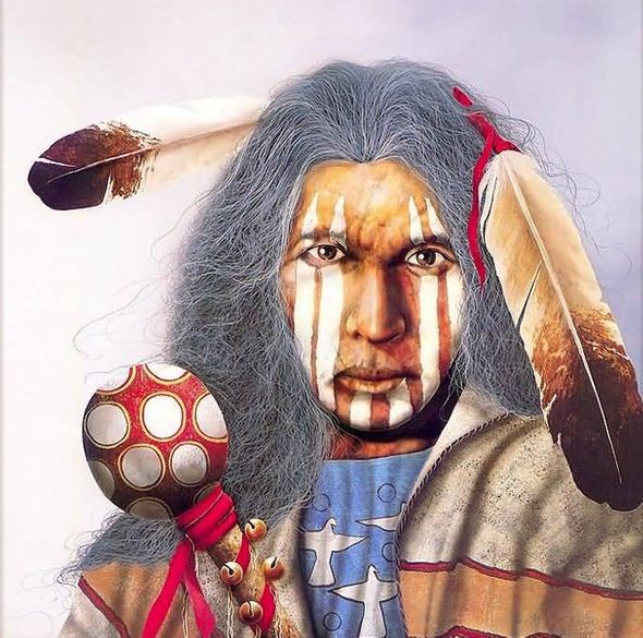 Jd Challenger Hand Signed and Numbered Limited Edition Lithograph on Paper:"Medicine Rattle"