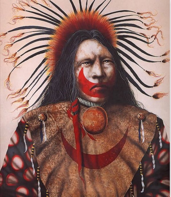 Jd Challenger Hand Signed and Numbered Limited Edition Lithograph on Paper:"Red Moon"