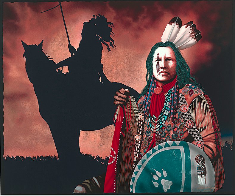 JD Challenger Handsigned & Numbered Limited Edition Giclee on Canvas:"Ghost Dance Revelations"