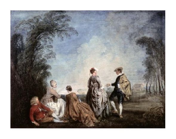 Jean-Antoine Watteau Fine Art Open Edition Gicl&eacute;e:"An Embarrassing Proposition"