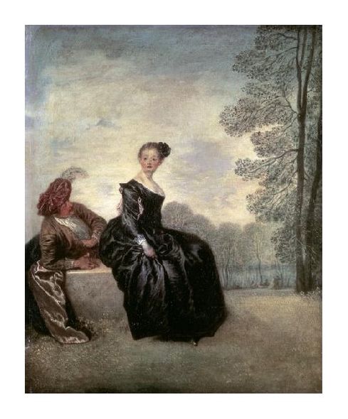 Jean-Antoine Watteau Fine Art Open Edition Gicl&eacute;e:"Launisches Madchen"