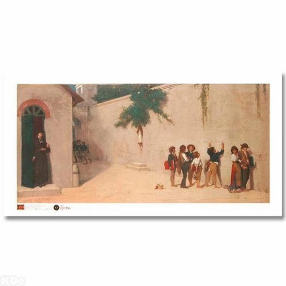 Jean Baptiste Bertrand Limited Edition Canvas Serigraph: "En Sortant de LeCole"