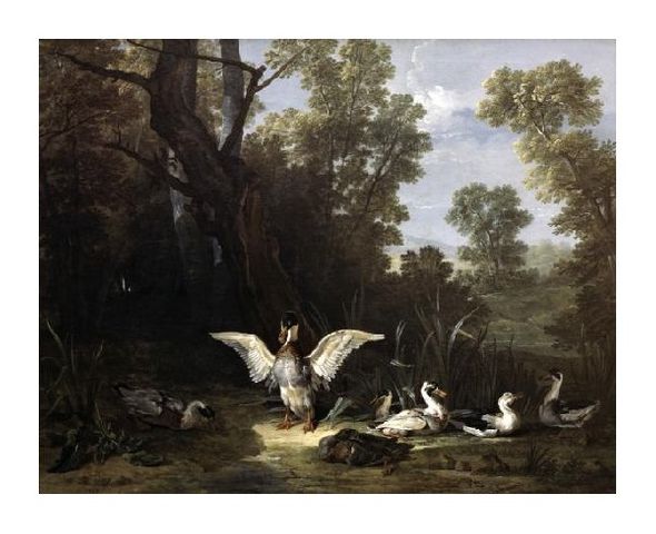Jean-Baptiste Oudry Fine Art Open Edition Gicl&eacute;e:"Ducks"