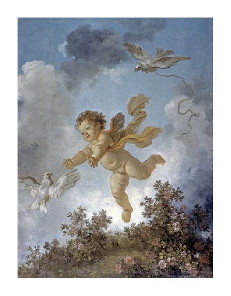 Jean Honore Fragonard Fine Art Open Edition Gicl&eacute;e:"Love Reaching for a Dove"