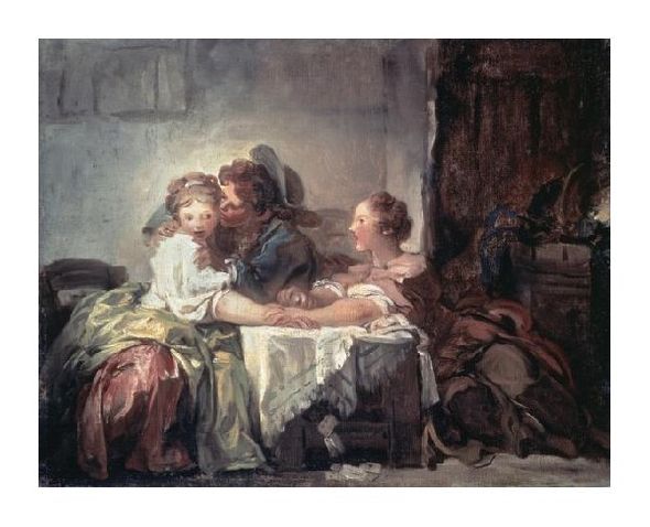 Jean Honore Fragonard Fine Art Open Edition Gicl&eacute;e:"The Captured Kiss"