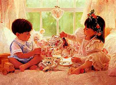 Jean Monti Limited Edition Print: "Two for Tea"