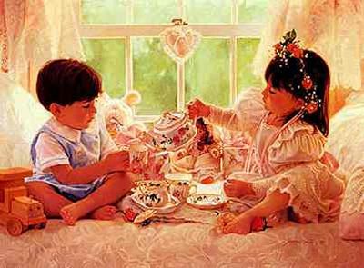 Jean Monti Limited Edition Print: "Two for Tea"