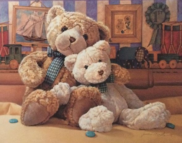 Jean Monti Signed by the Artist Limited Edition Paper Lithograph:"Warm and Fuzzy"