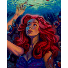 Jean Salvatore Signed Disney Ltd Ed Gallery Wrap Canvas:"Ariel � The Unknown"