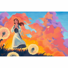 Jean Salvatore Signed Disney Ltd Ed Gallery Wrap Canvas:"Belle -Daydreaming"