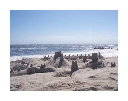 Jeff Beja Limited Edition Giclee on Canvas: "Fortress in the Sand- Small Regular"