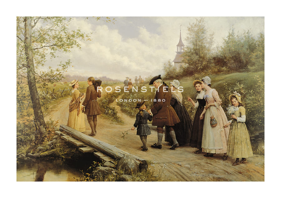 Jennifer Brownscombe Hand Numbered Limited Edition Print on Paper :"Sunday Morning"
