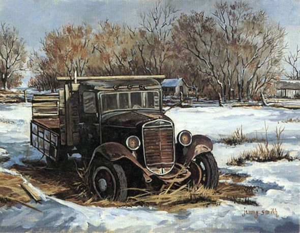 Jenny Smith Handsigned and Numbered Limited Edition Print: "Out to Pasture"