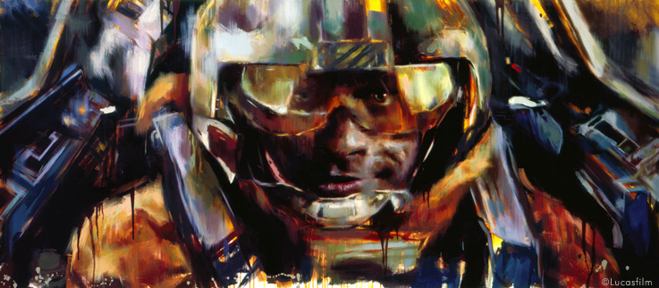 Jerome Lagarrigue Limited Edition Star Wars Giclee on Paper:"Red 5"