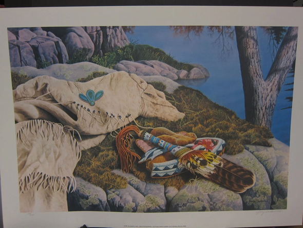Jerry Gadamus Signed and Numbered Limited Edition Lithograph: "Brule River Morning"