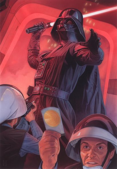 Robert Hendrickson Limited Edition Star Wars Canvas Giclee:"Holding Hope"