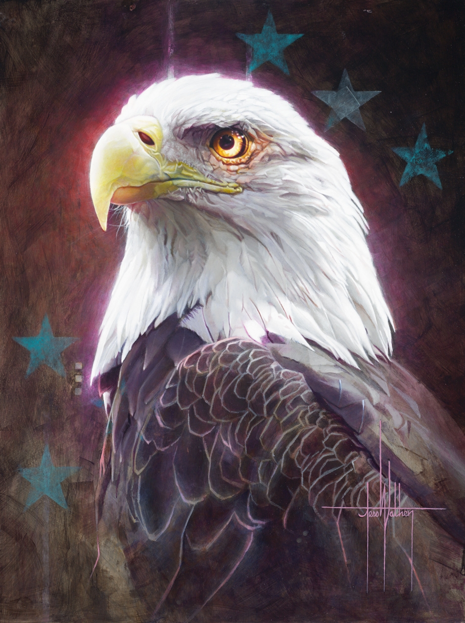 Jess Wathen Hand Signed and Numbered Limited Edition Canvas Giclee:"Indivisible"