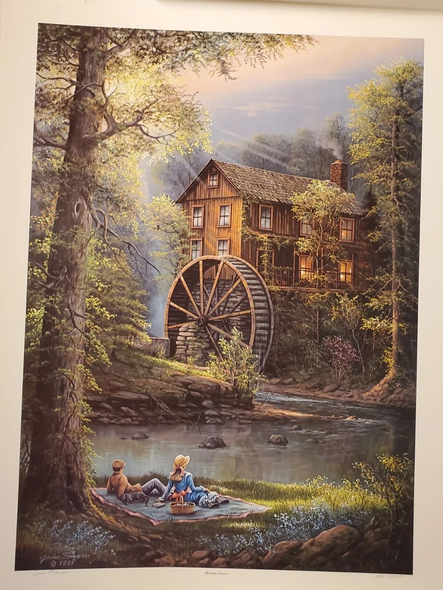 Jesse Barnes Signed and Numbered Limited Edition Lithograph: "Afternoon Leisure"