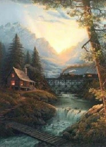 Jesse Barnes Signed and Numbered Limited Edition Lithograph: "Daybreak" Jesse Barnes Signed and Numbered Limited Edition Lithograph: "Daybreak"