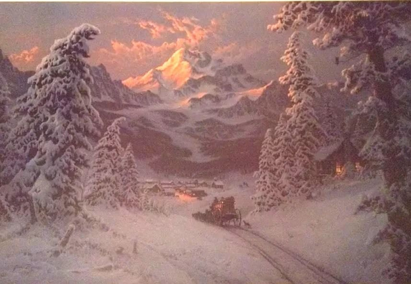 Jesse Barnes Signed and Numbered Limited Edition   Lithograph: "Journeys End"
